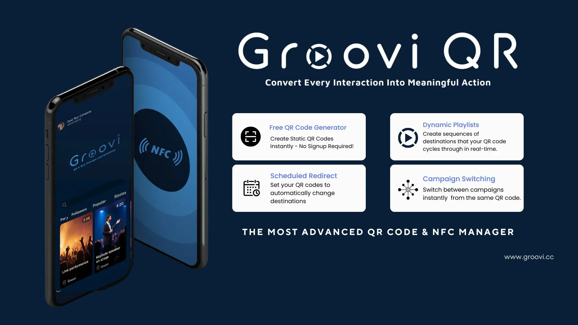 Cover preview of the project titled "Groovi QR & NFC Platform"